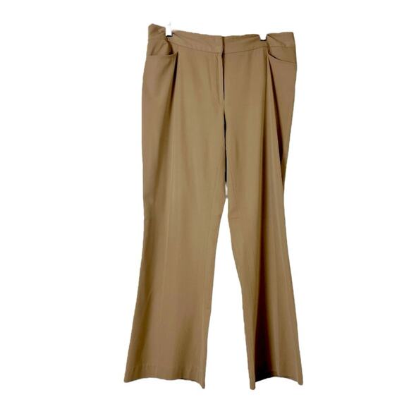 Casual Corner Trousers Bootcut Mid Rise Camel Tan Brown Women’s Plus Size 16 - Picture 8 of 8